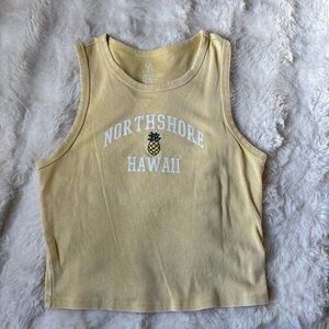 Yellow Northshore Hawaii Crop Top